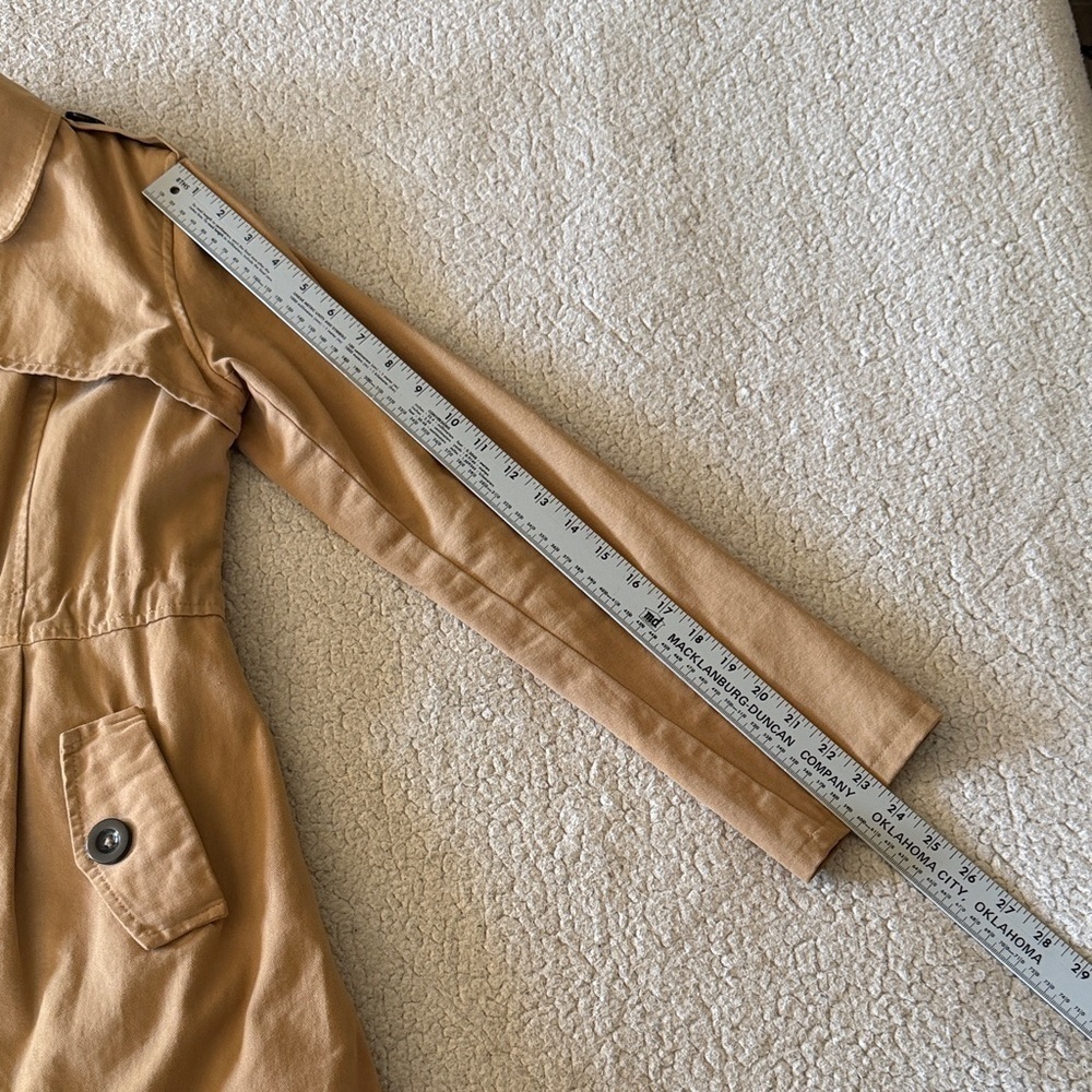 Rails Camel Buttoned Trench Coat Small - Picture 7 of 10